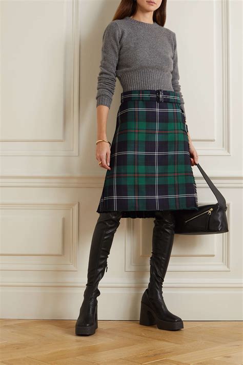 burberry tartan wool skirt|net a porter Burberry skirt.